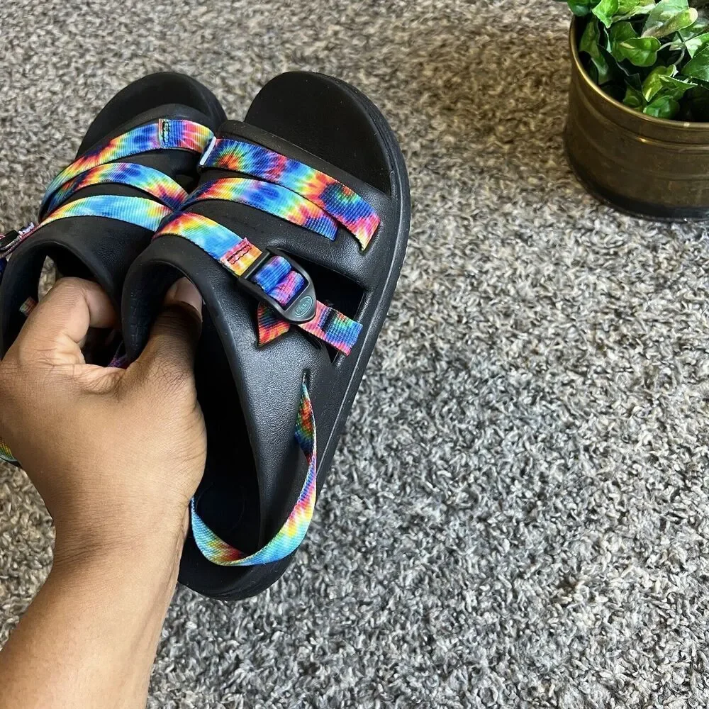 Chaco Kids Junior Chillos Rainbow Tie Dye Sports Sandals Size US 6